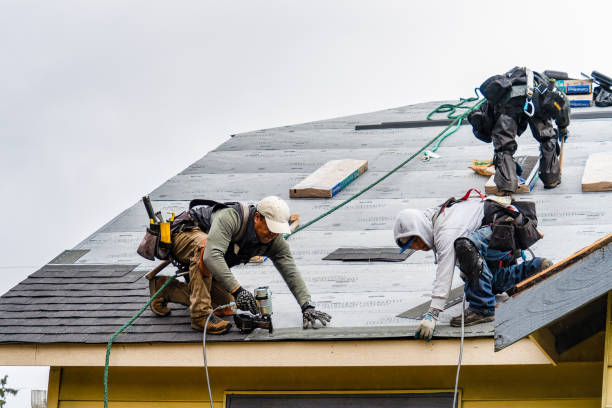 Professional Roofing technician working in Fate, TX